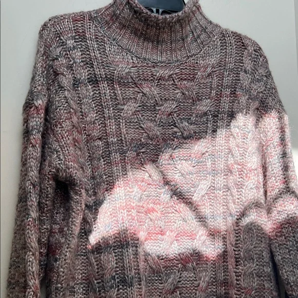 Gap Mauve Wool Blend Cable Knit Sweater SZ Large Tall NWT - Picture 2 of 7